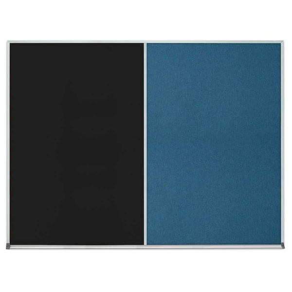 United Visual Products Single Door Radius Corkboard, 24"x36", Bla, UV7001RC-BLACK-PEARL UV7001RC-BLACK-PEARL - main